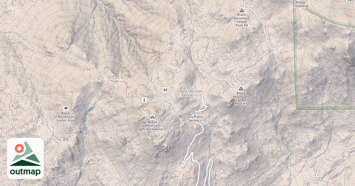 Map of Black Mountain Railroad