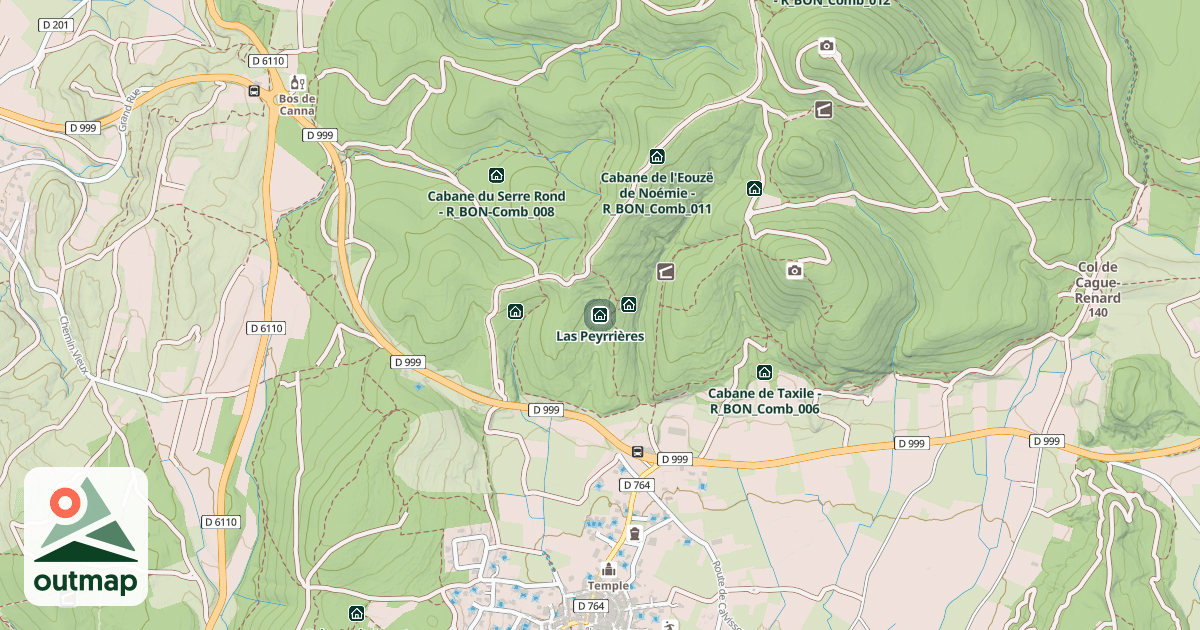 Map of Las Peyrrières