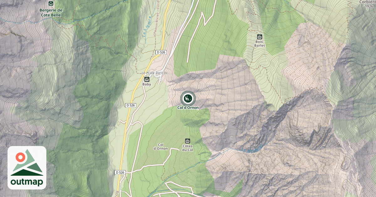 Map of Col d'Ornon