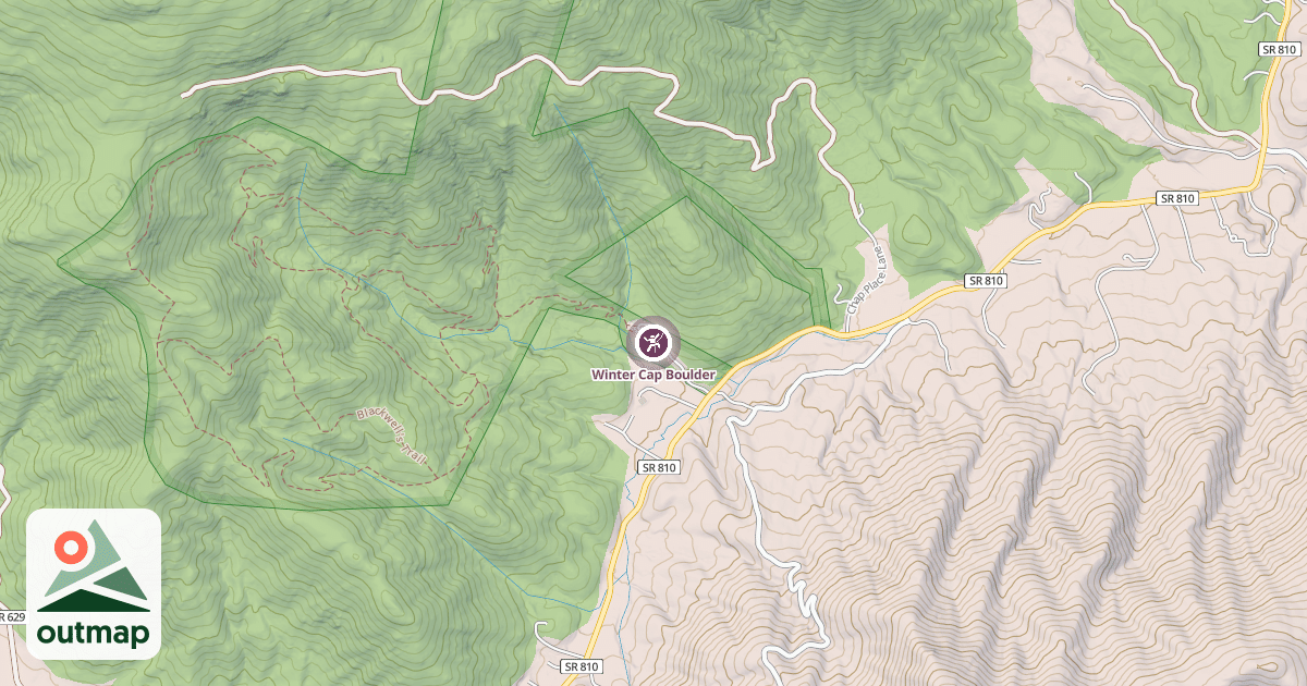 Map of Winter Cap Boulder
