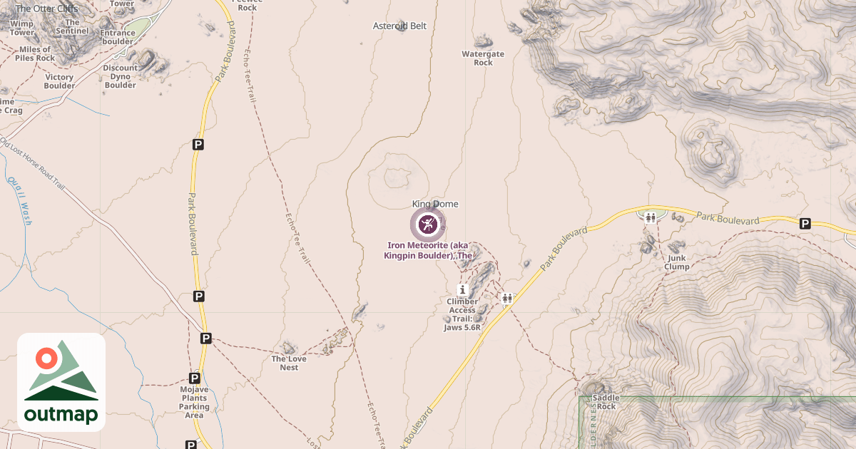 Map of Iron Meteorite (aka Kingpin Boulder), The