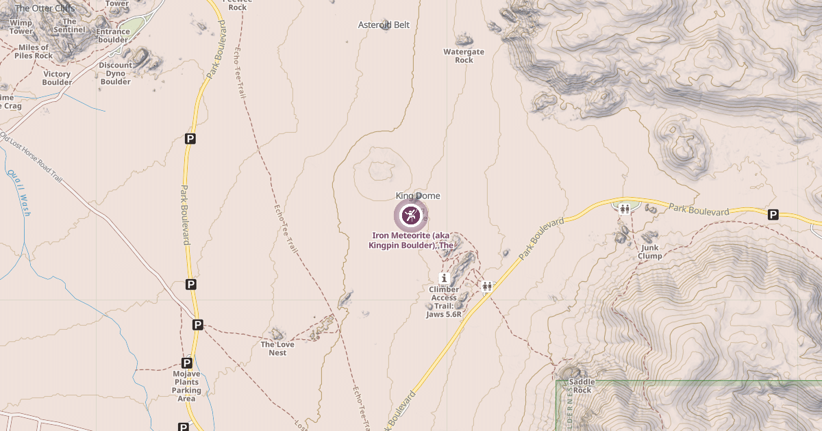 Map preview of Iron Meteorite (aka Kingpin Boulder), The