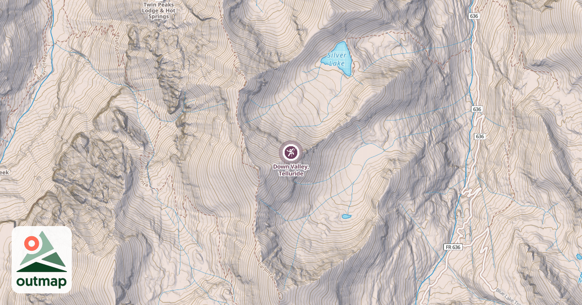 Map of Down Valley, Telluride