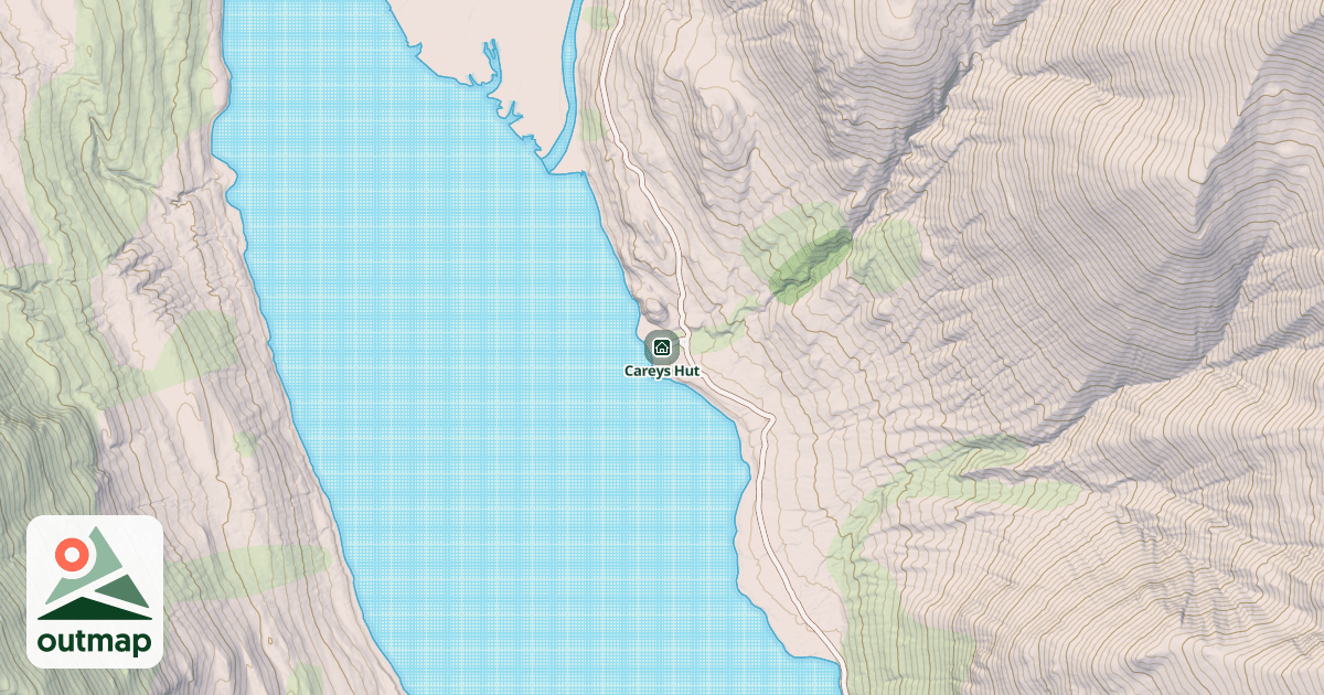Map of Careys Hut