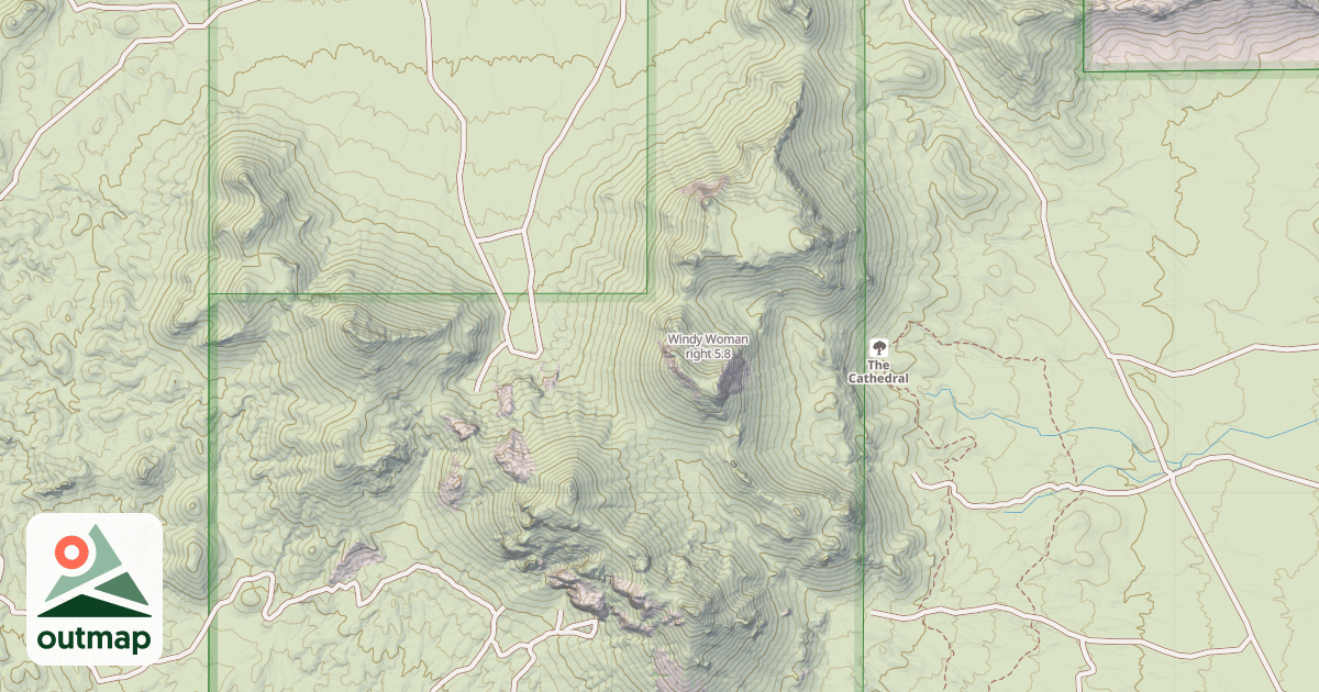 Map of Windy Woman right