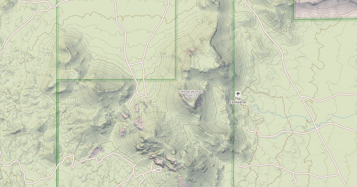 Map preview of Windy Woman right