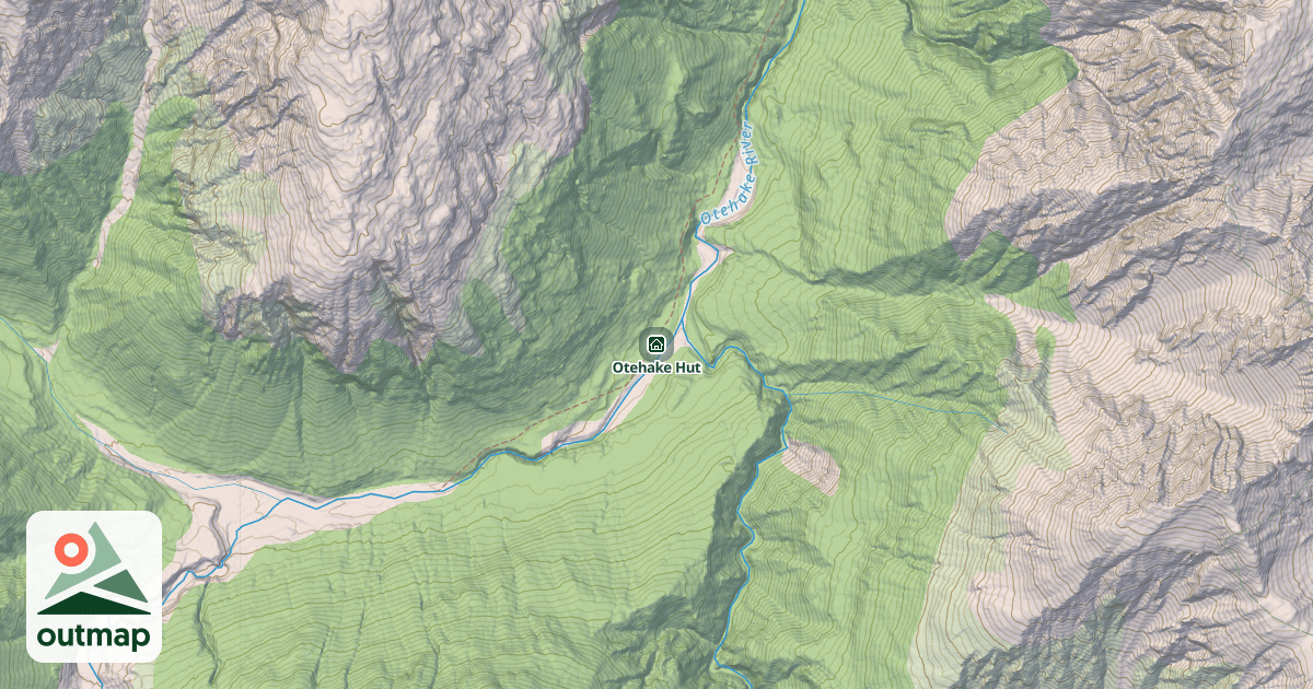 Map of Otehake Hut