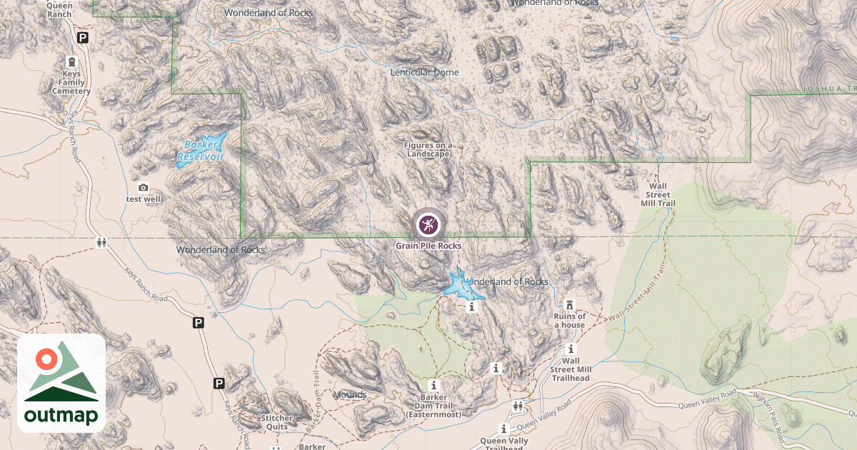 Map of Grain Pile Rocks