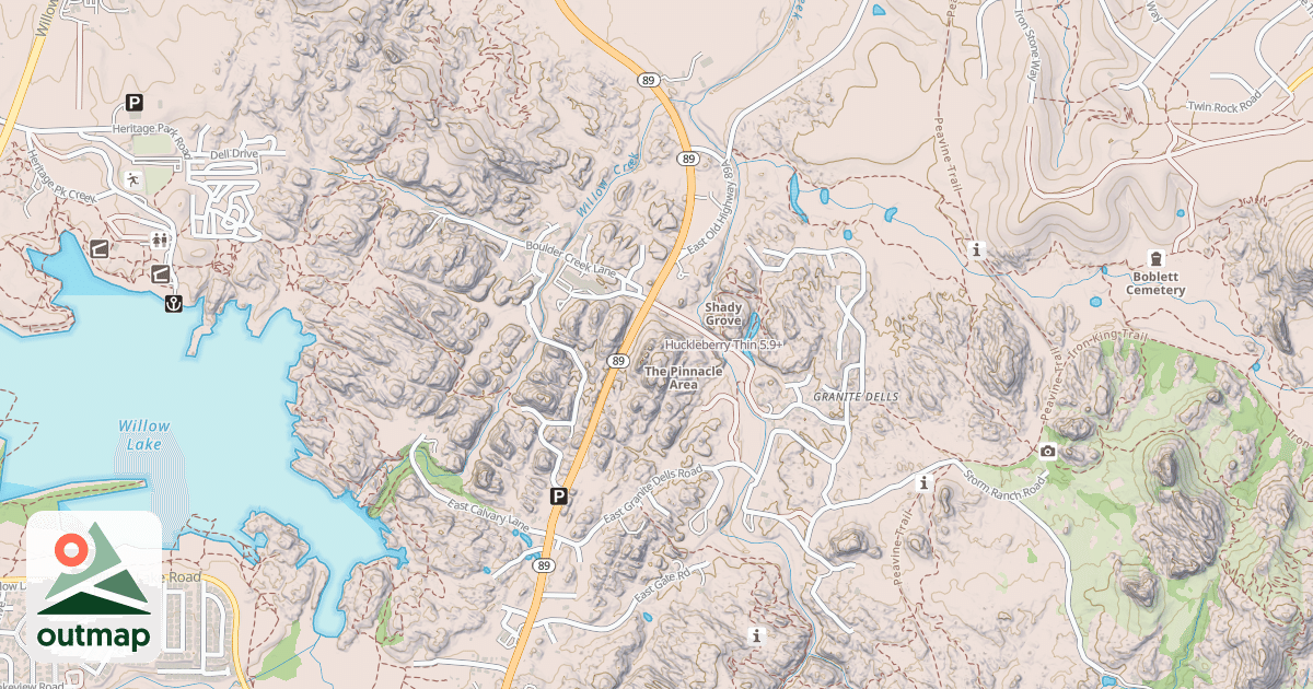 Map of Huckleberry Thin