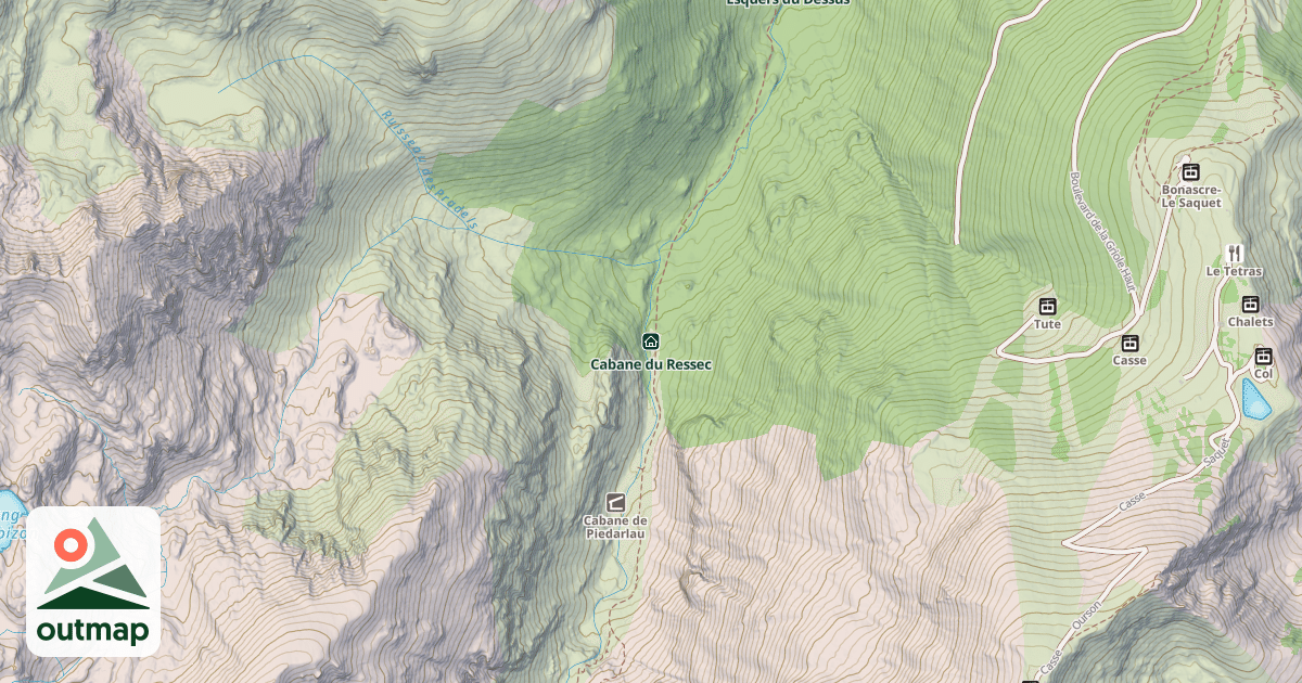 Map of Cabane du Ressec