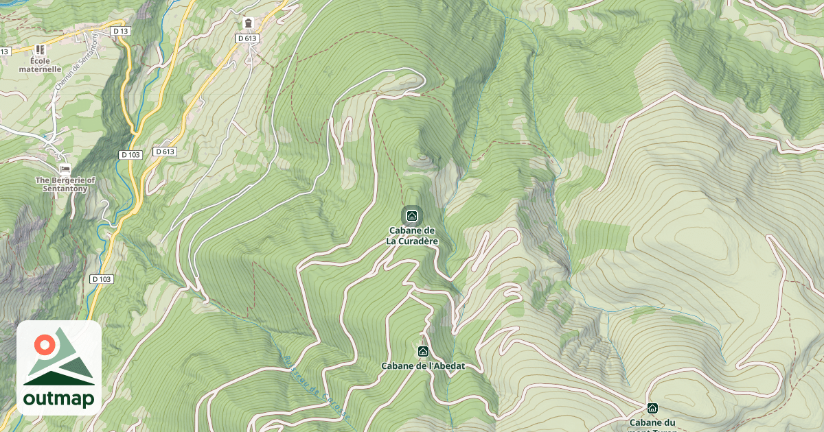 Map of Cabane de La Curadère