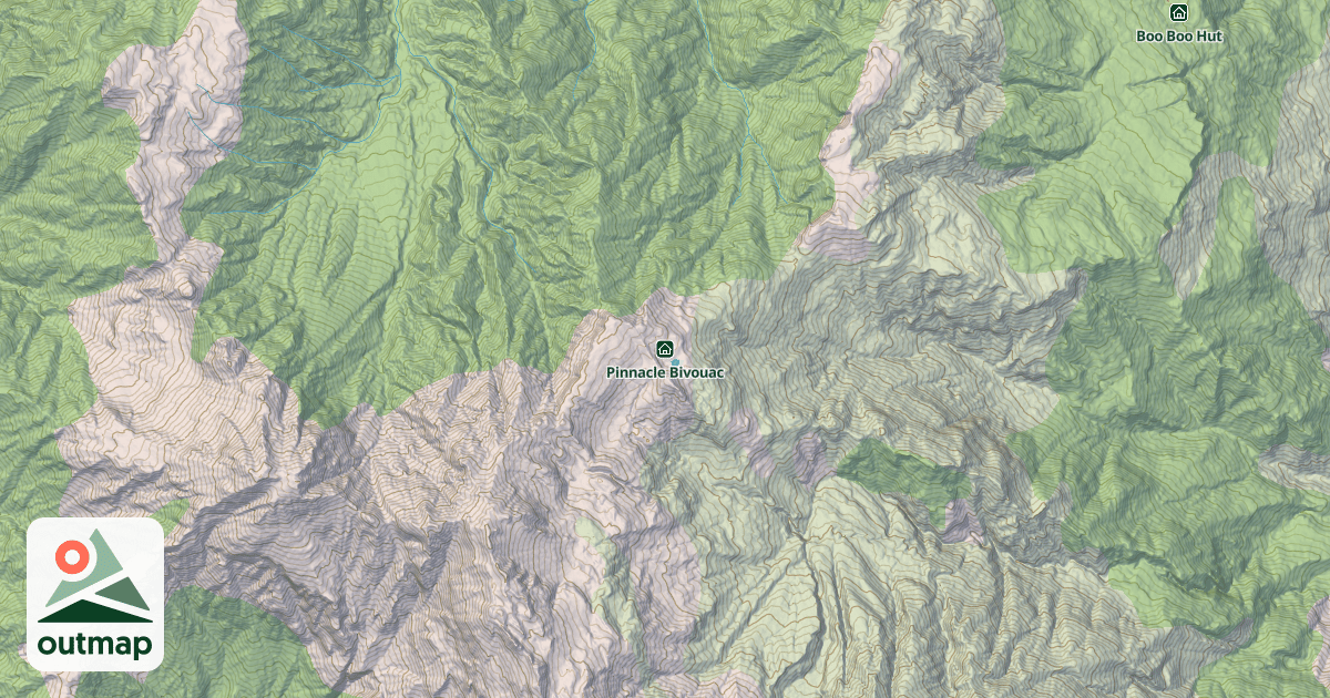 Map of Pinnacle Bivouac