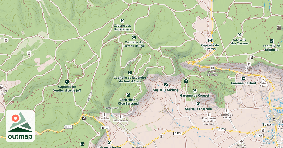 Map of Abri DFCI Pic Méjean