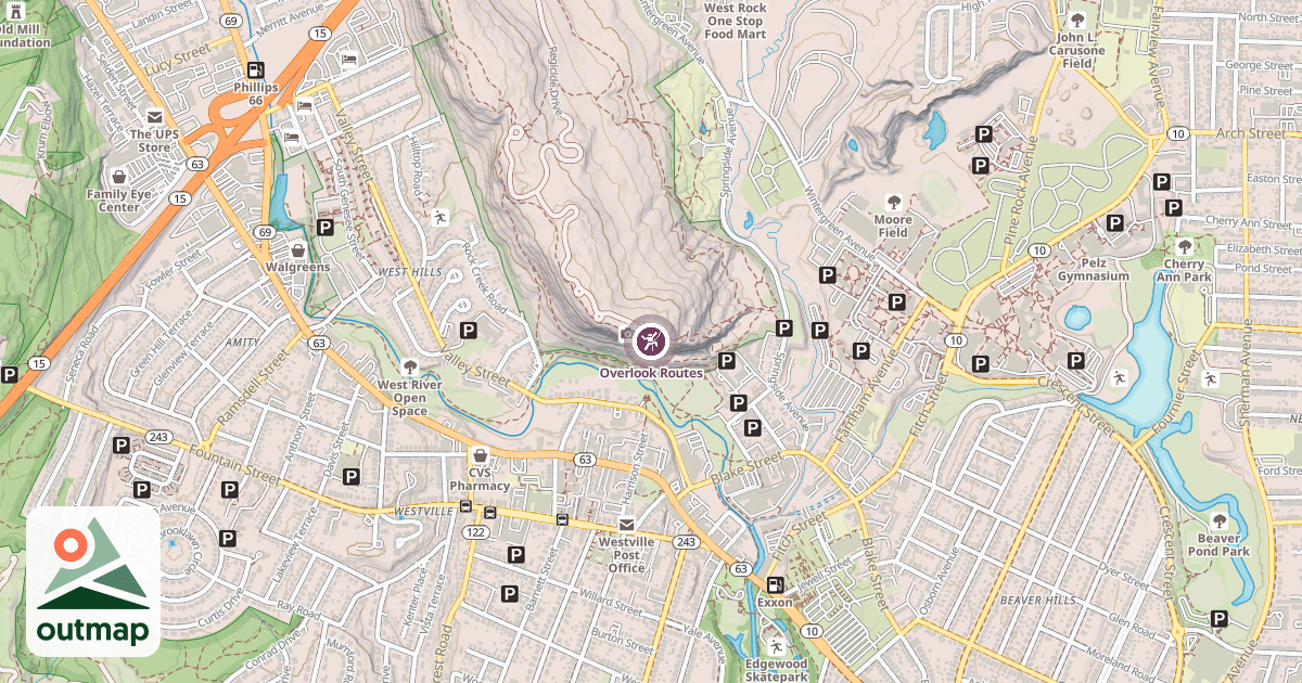 Map of Overlook Routes