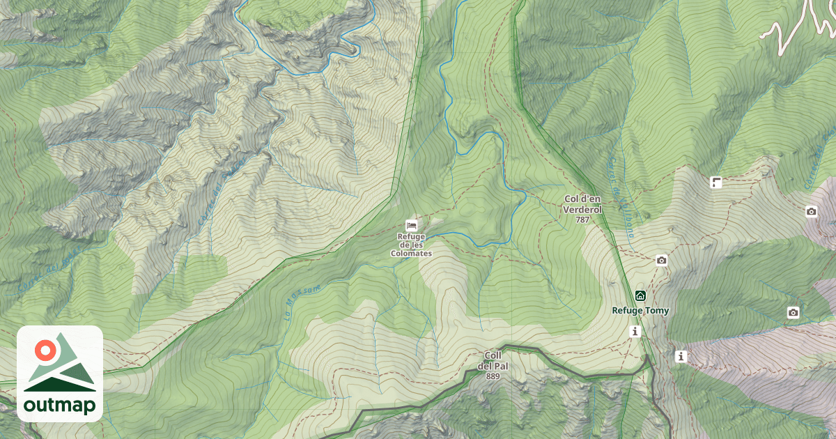 Map of Barraque de les Colomates