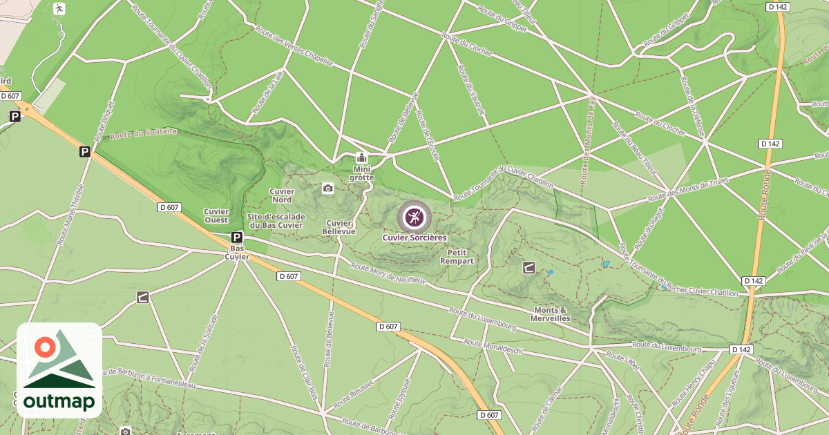 Map of Cuvier Sorcières