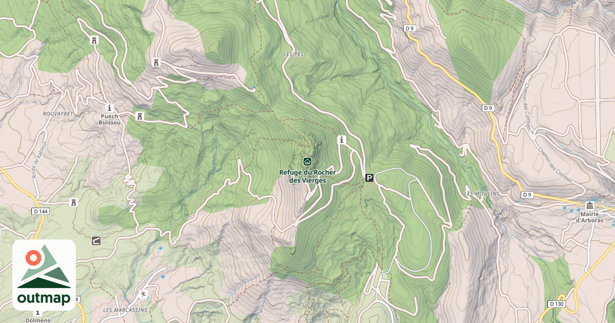 Map of Refuge du Rocher des Vierges