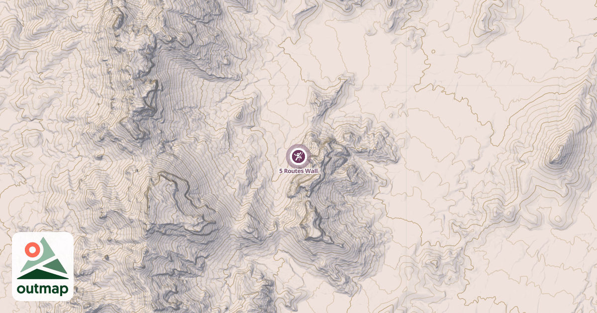 Map of 5 Routes Wall