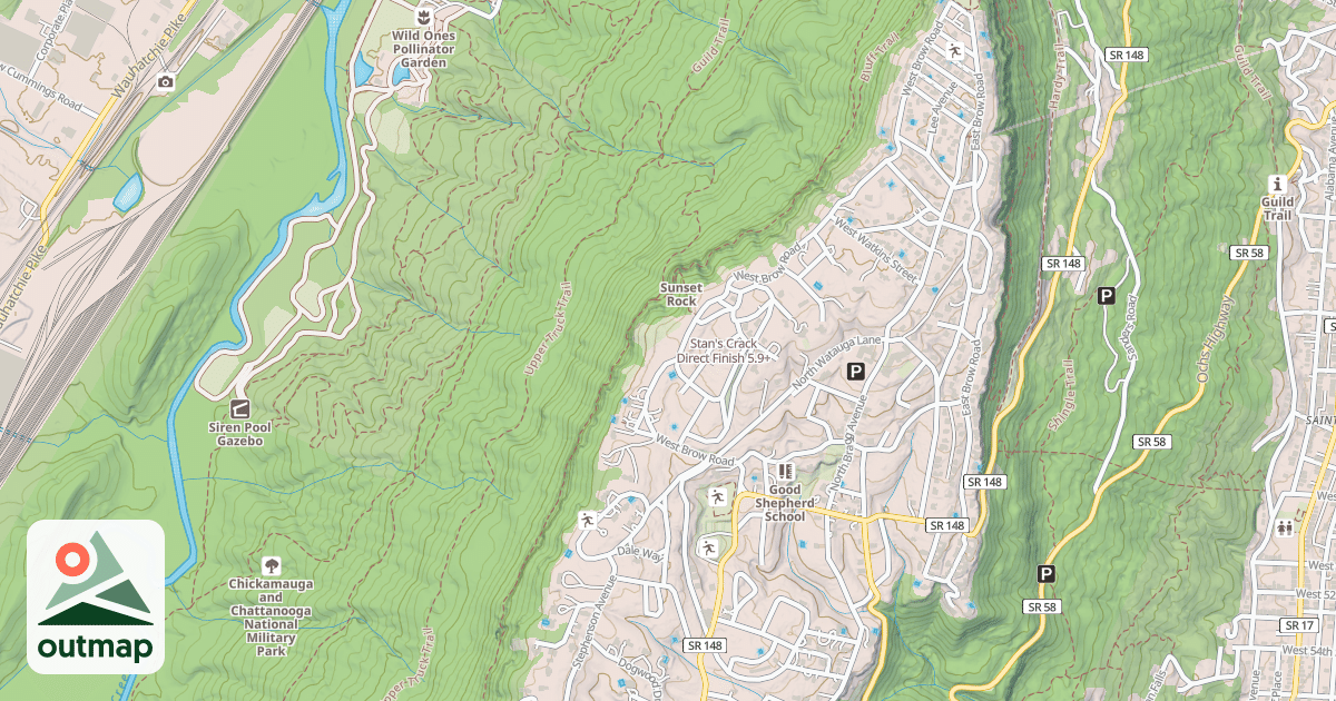 Map of Stan's Crack Direct Finish