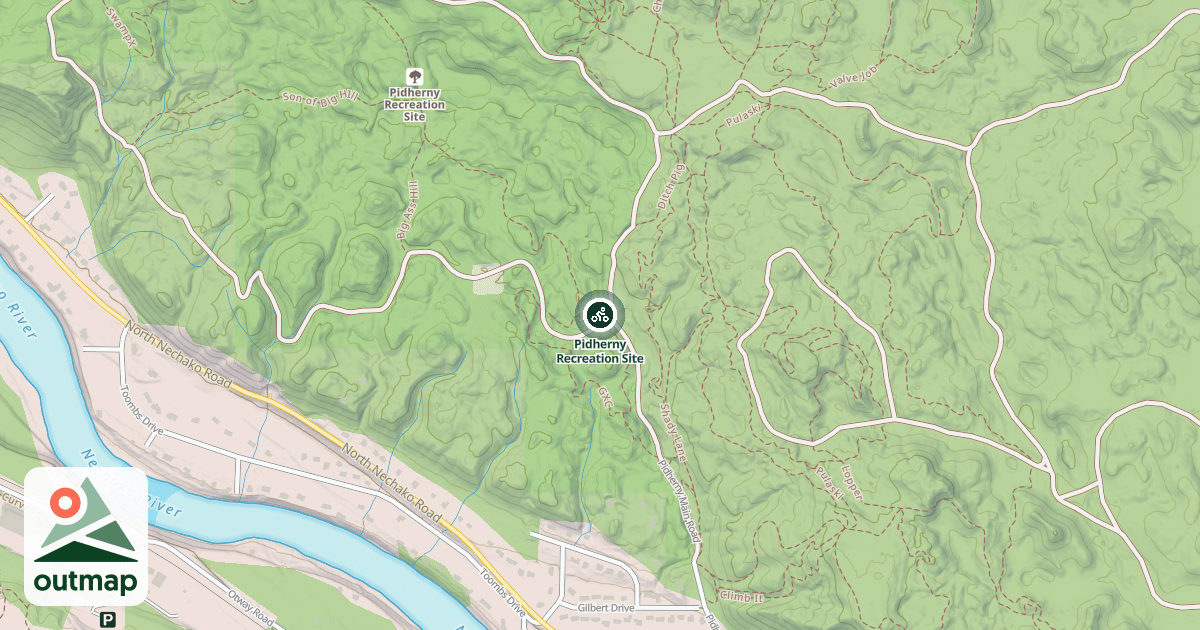 Map of Pidherny Recreation Site