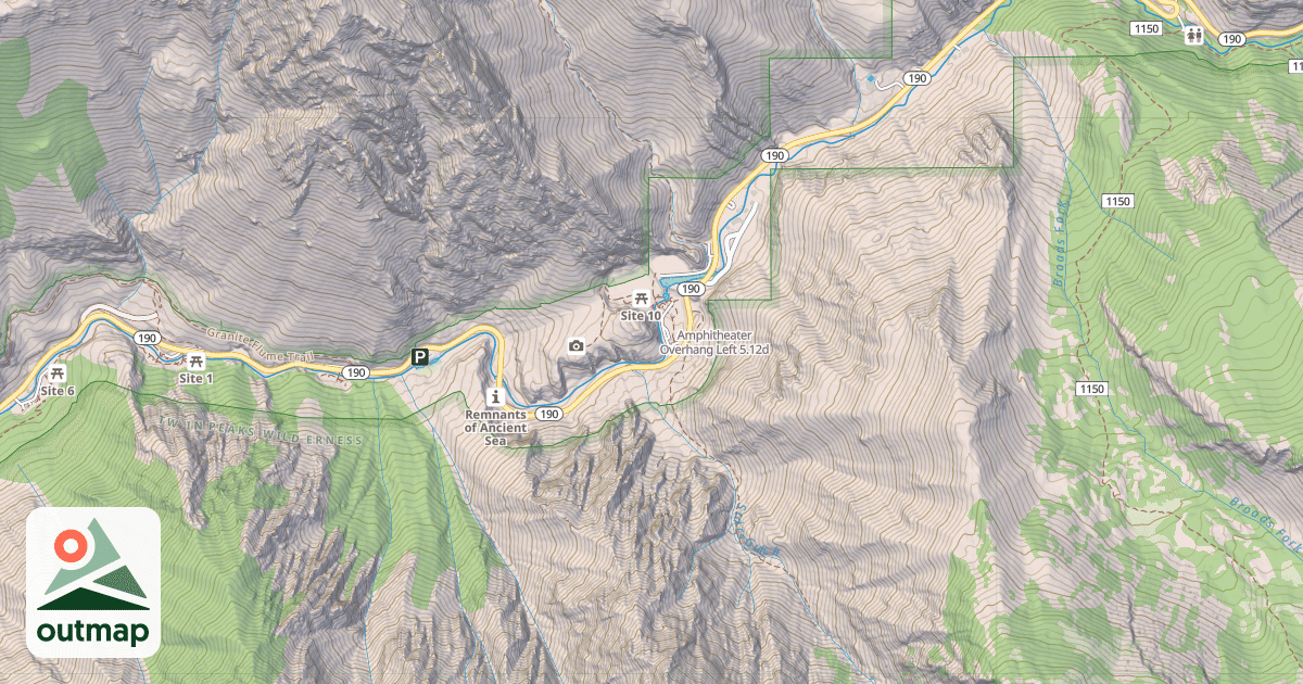 Map of Amphitheater Overhang Left