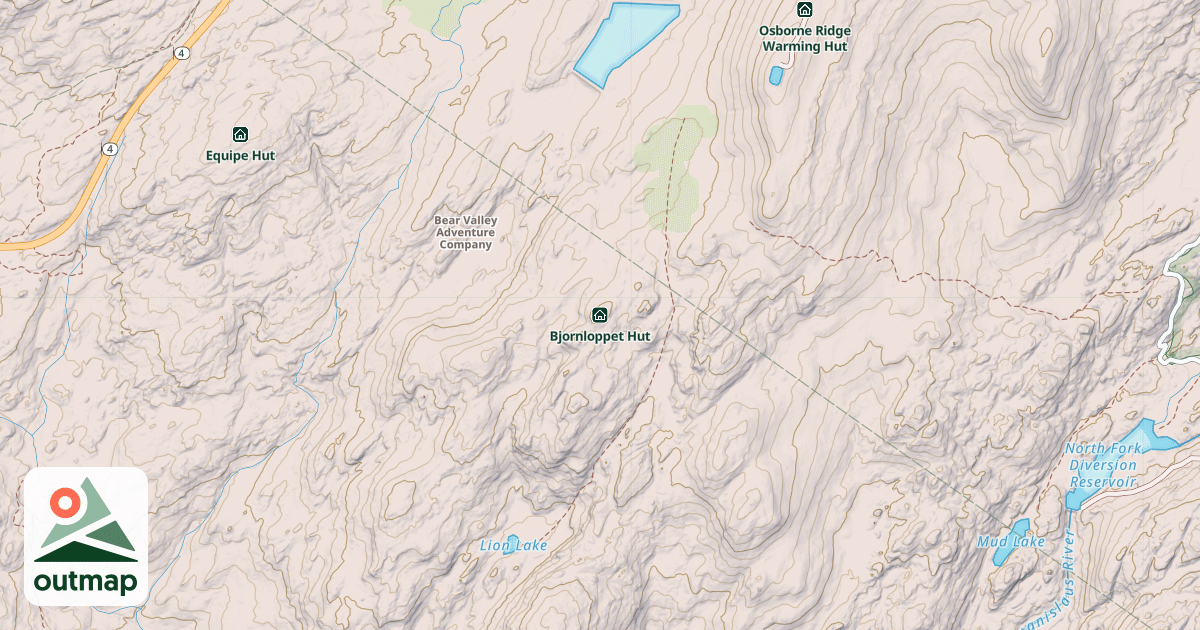 Map of Bjornloppet Hut