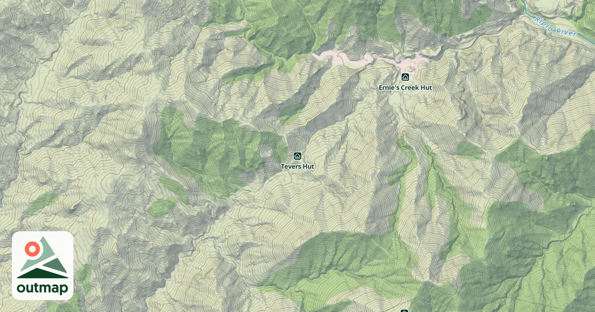 Map of Tevers Hut