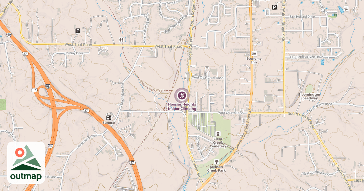 Map of Hoosier Heights Indoor Climbing