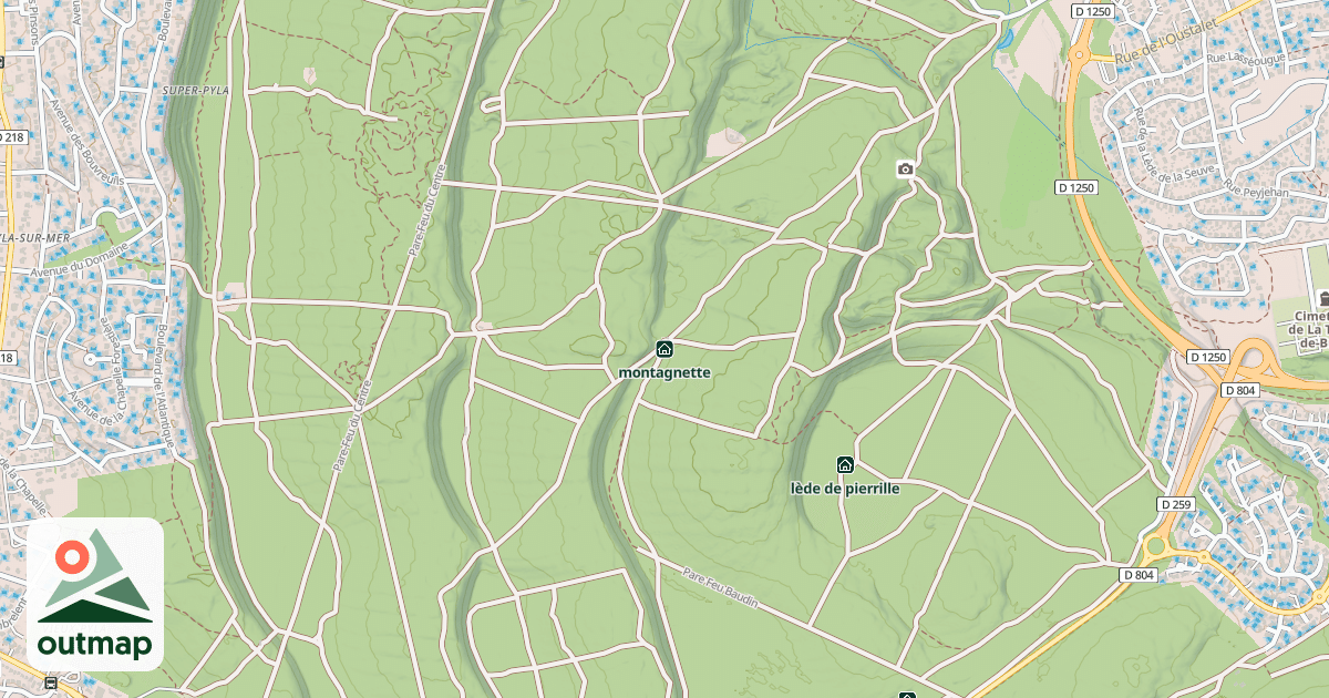 Map of montagnette
