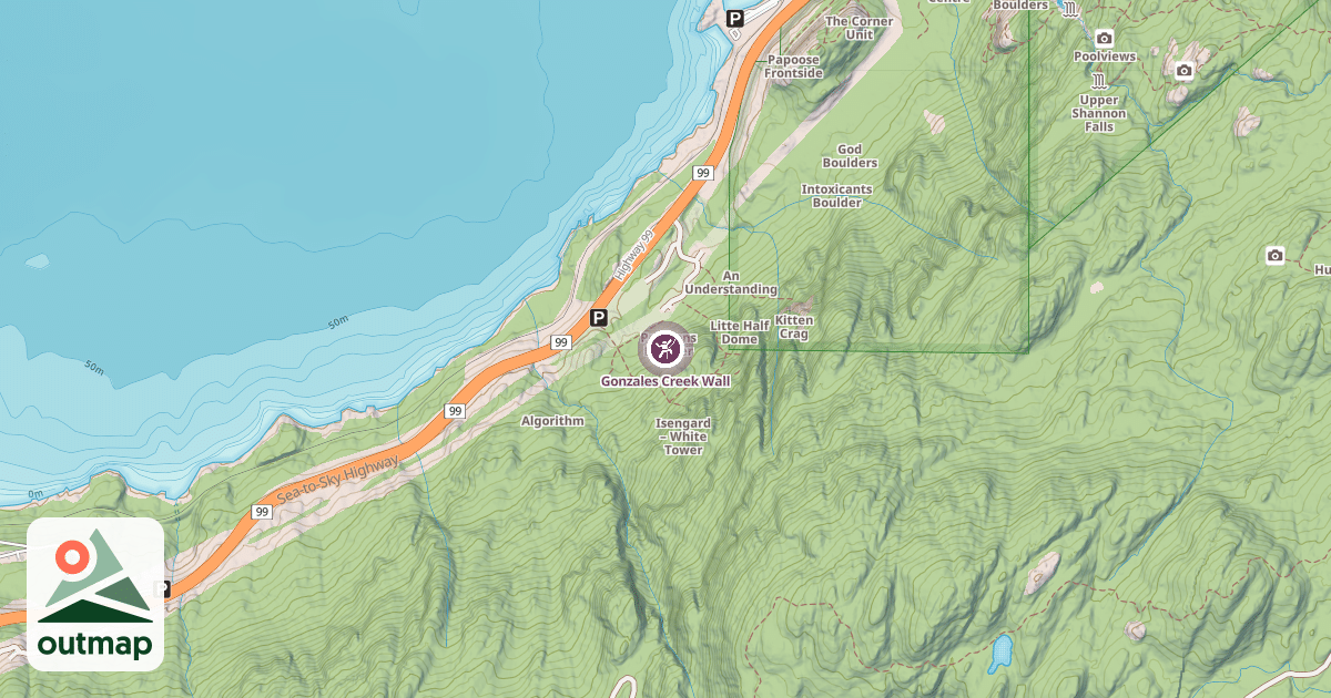 Map of Gonzales Creek Wall