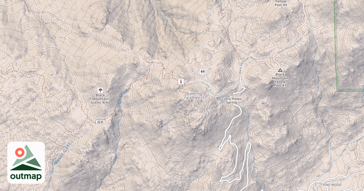 Map of Buttermilk Face Right
