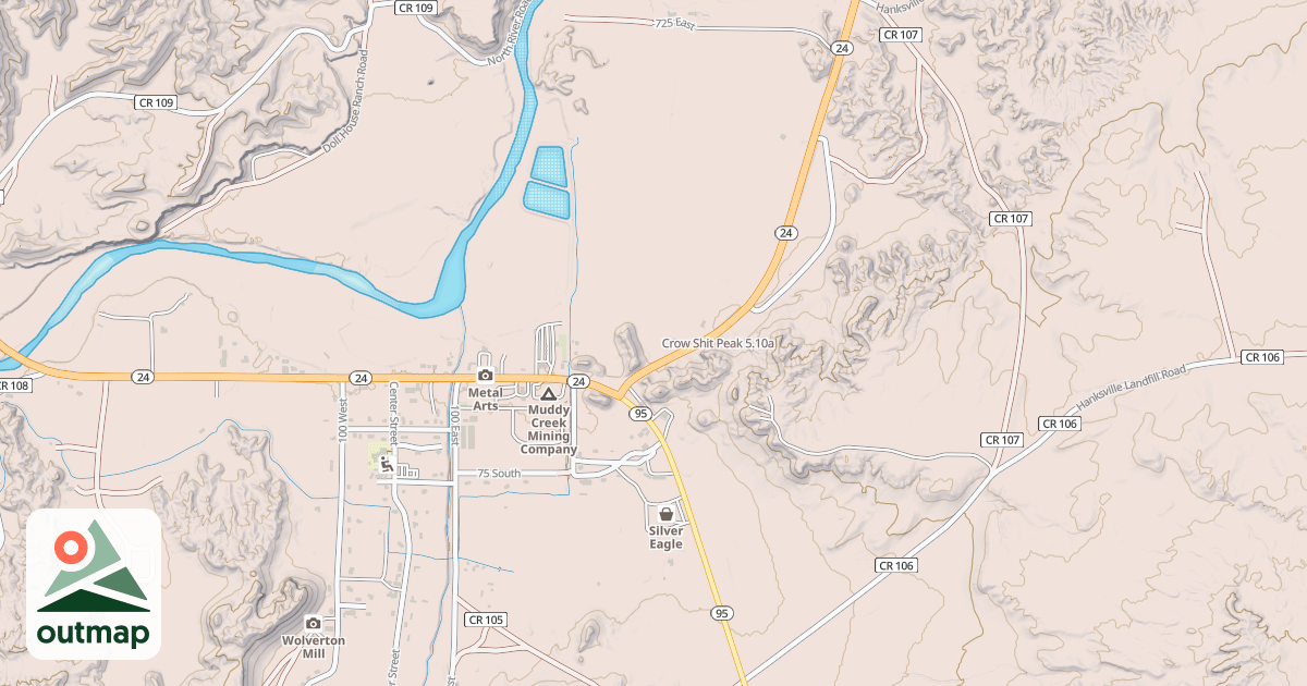 Map of Crow Shit Peak