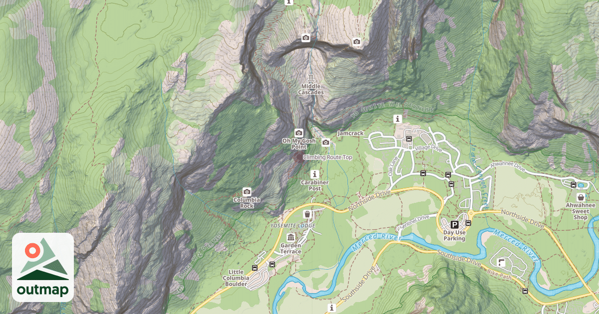 Map of Climbing Route Top