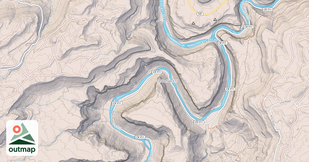 Map of Tortilla Flats