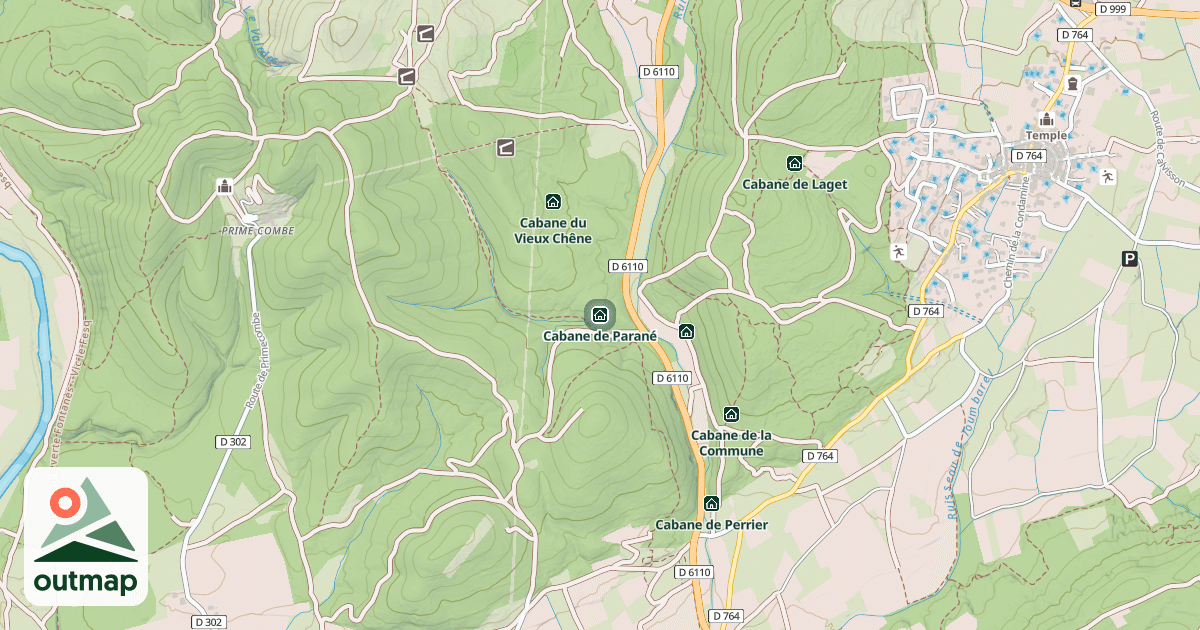Map of Cabane de Parané