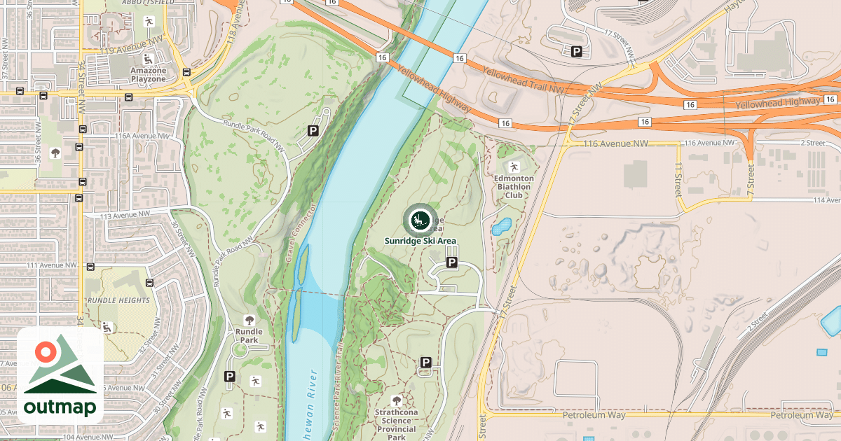 Map of Sunridge Ski Area