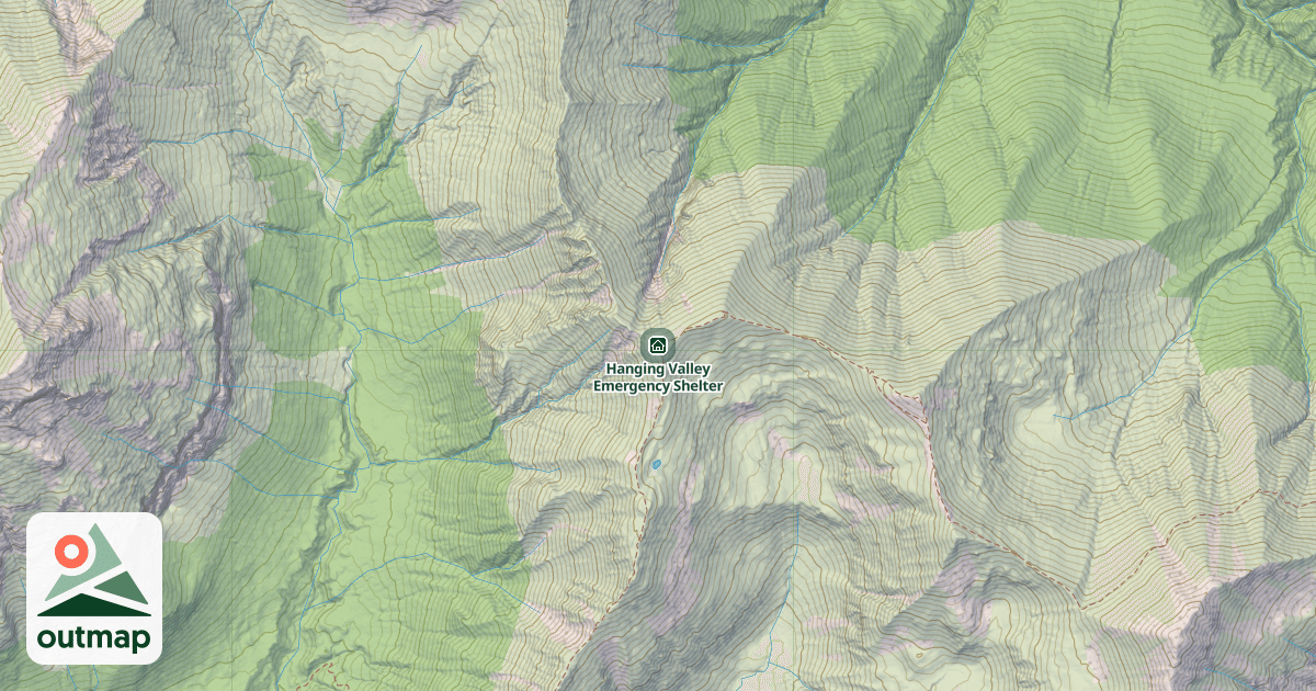 Map of Hanging Valley Emergency Shelter