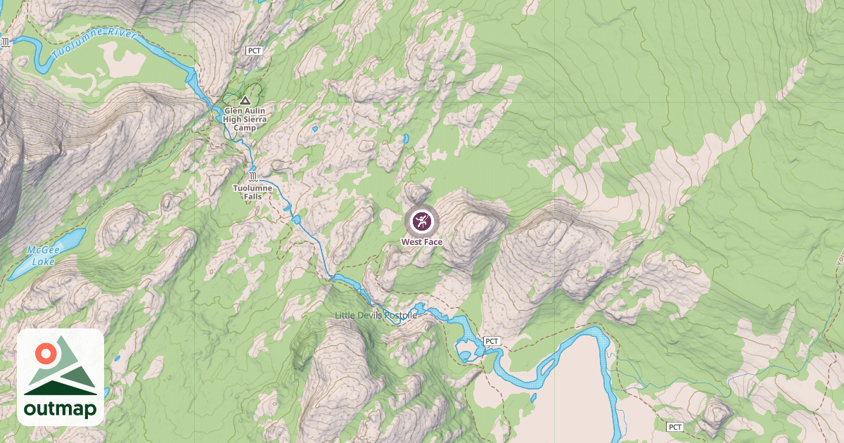 Map of West Face