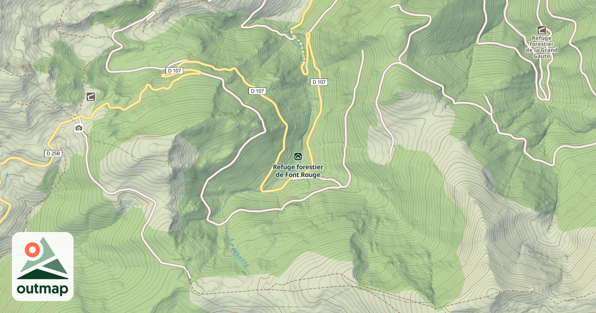 Map of Refuge forestier de Font Rouge