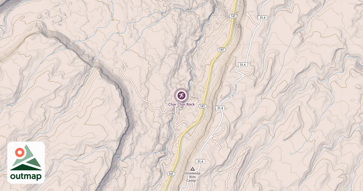 Map of Char Char Rock