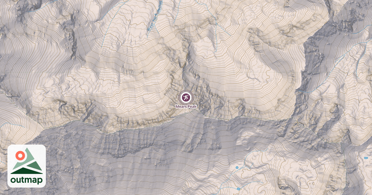 Map of Mears Peak