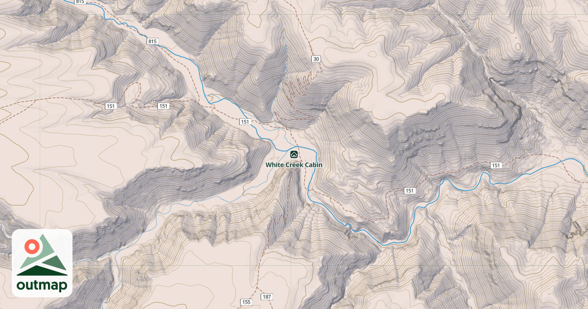 Map of White Creek Cabin