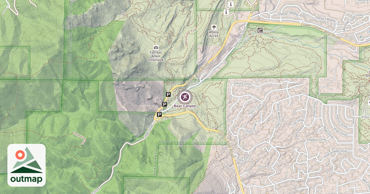 Map of Bear Canyon