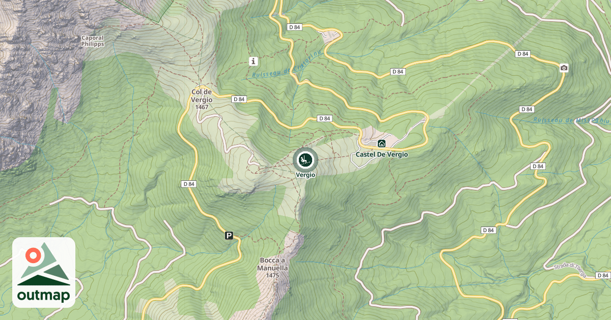Map of Vergio