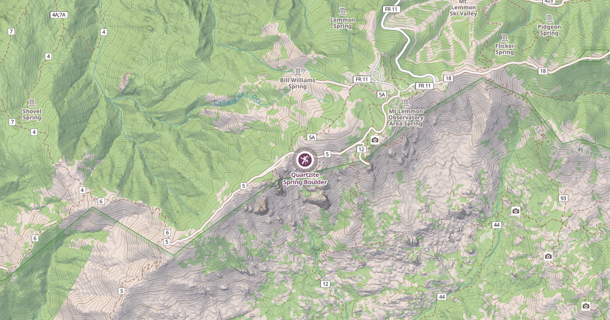 Map preview of Quartzite Spring Boulder