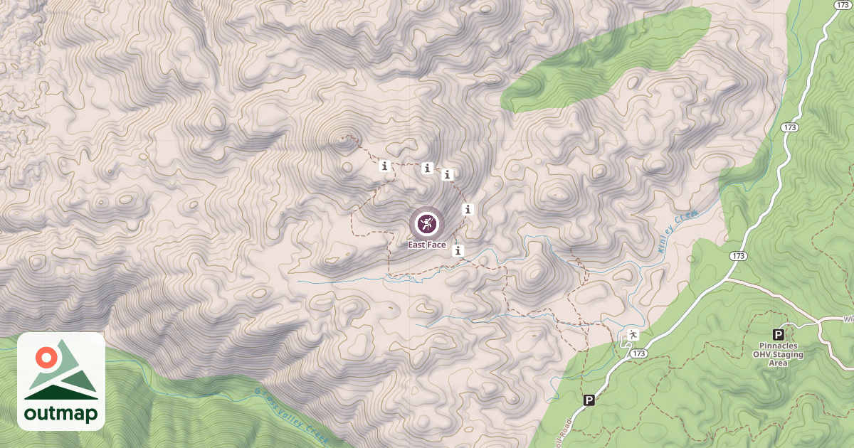 Map of East Face