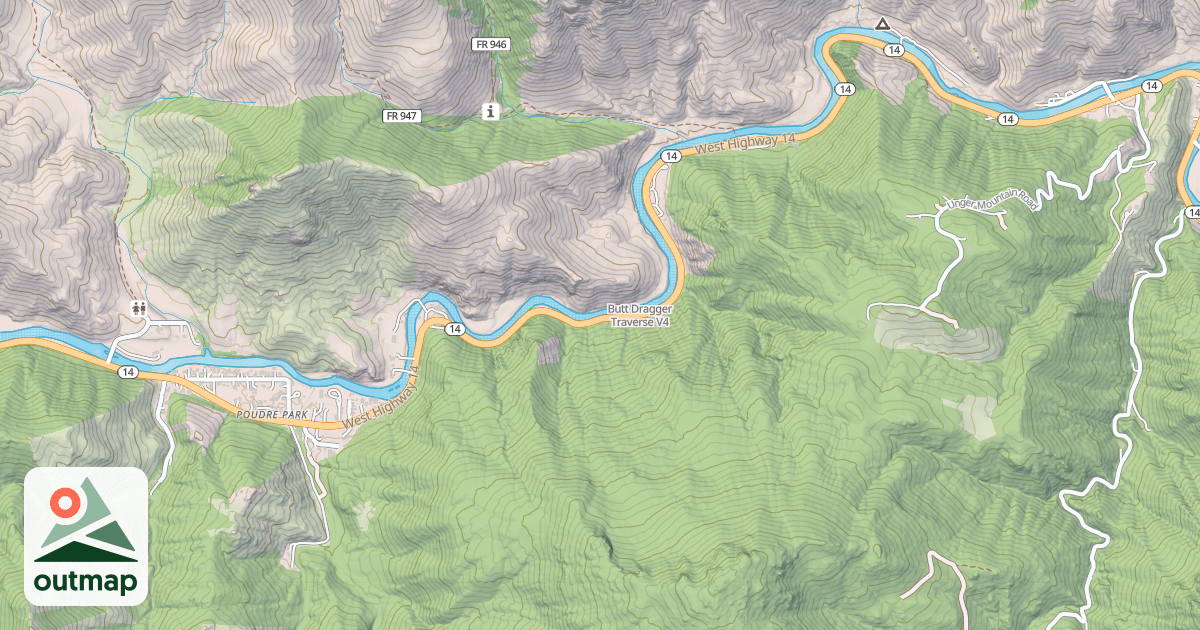 Map of Butt Dragger Traverse