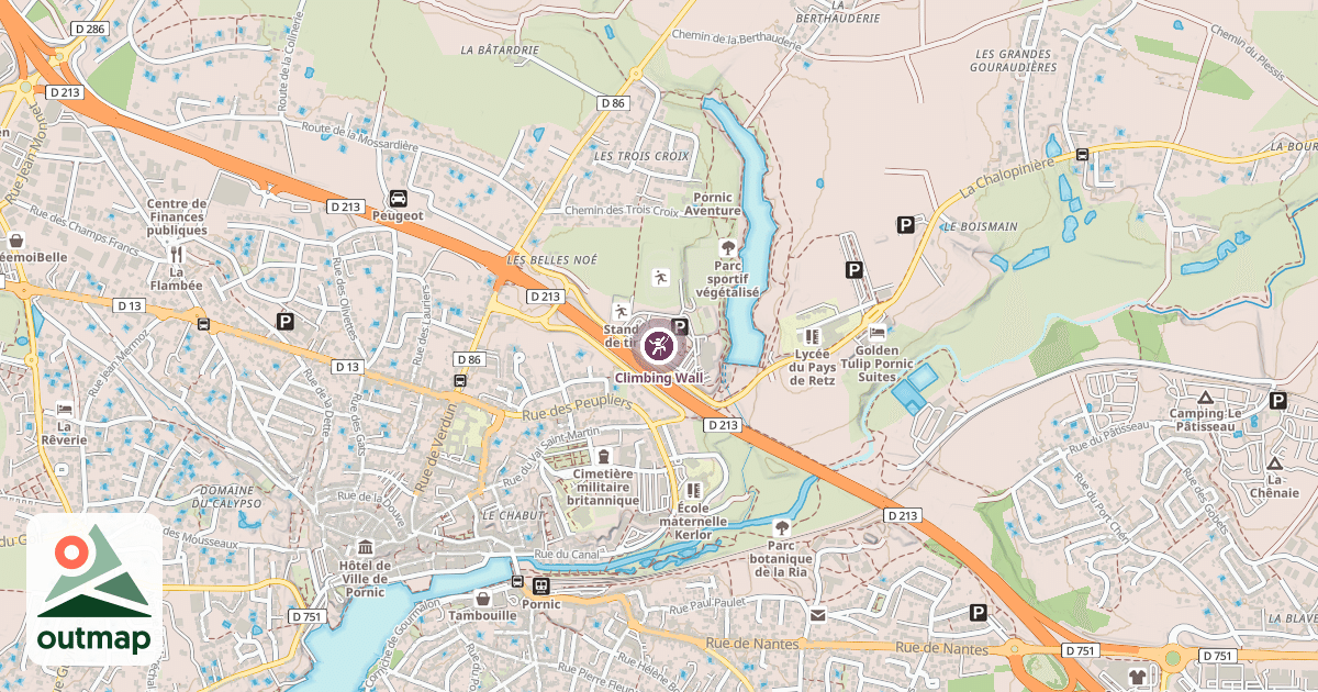 Map of Climbing Wall