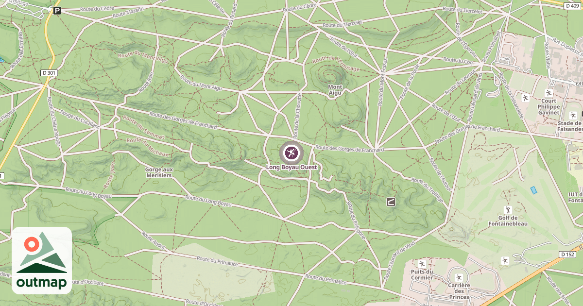 Map of Long Boyau Ouest