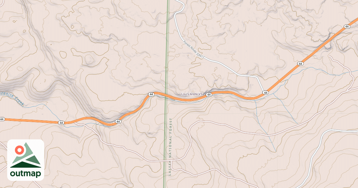 Map of Lou's Arete